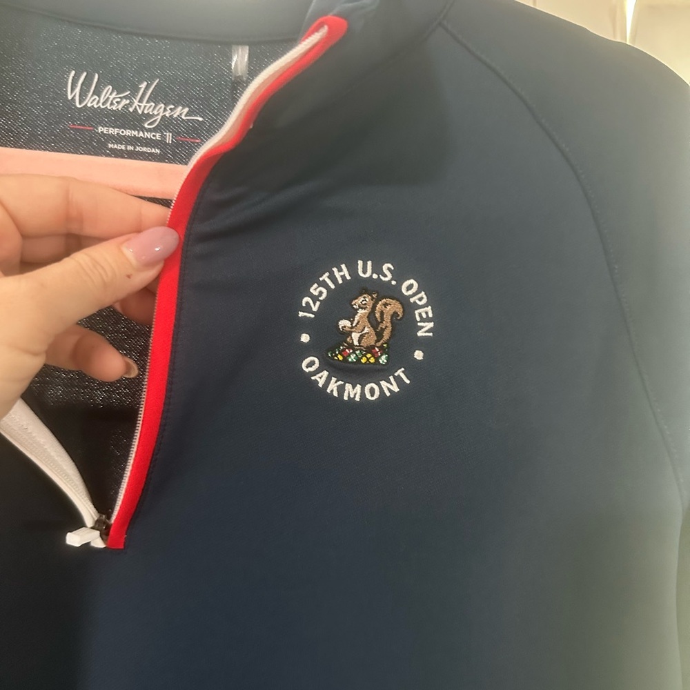 Walter Hagen Women’s 125th U.S. Open Oakmont 1/4 Zip Pullover – Navy (M) - Picture 2 of 7